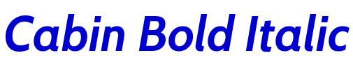 Cabin Bold Italic フォント